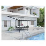 NADSTREŠEK ZA TERASO PALRAM SIERRA, SIVA/TRANSPARENT 3X5,46M - slika 2