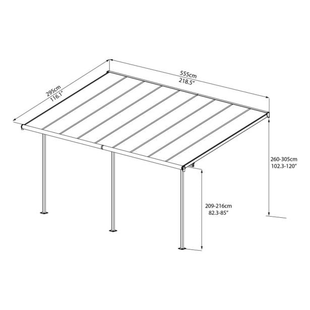 nadstresek-za-teraso-palram-sierra-sivatransparent-3x5-46m-3351355-3 NADSTREŠEK ZA TERASO PALRAM SIERRA, SIVA/TRANSPARENT 3X5,46M - slika 4