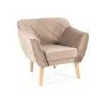 Naslonjač KATJANA 2 . Naslonjač KATJANA 2 z nežnimi šivi in modernim značajem, je kakovosten kos pohištva, ki popestri vaš prostor. Narejen je iz