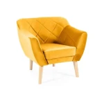 Naslonjač KATJANA 2 . Naslonjač KATJANA 2 z nežnimi šivi in modernim značajem, je kakovosten kos pohištva, ki popestri vaš prostor. Narejen je iz