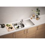 NERJAVNO POMIVALNO KORITO ALVEUS BASIC 150, NAT 780X435 MM IZTOK 88.9 MM - slika 4