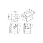 NERJAVNO POMIVALNO KORITO ALVEUS DUO 70, SATIN 560X440 MM - slika 2