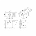 NERJAVNO POMIVALNO KORITO ALVEUS ELEGANT 70, SATIN 1110X510 MM - slika 6