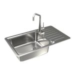 NERJAVNO POMIVALNO KORITO ALVEUS GALEO 30, SATIN 860X500 MM - slika 9