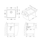NERJAVNO POMIVALNO KORITO ALVEUS KOMBINO 40, KMB 488X438 MM - slika 6