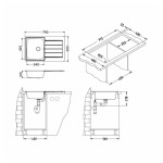 NERJAVNO POMIVALNO KORITO ALVEUS LINE 80, SATIN 790X500 MM - slika 6
