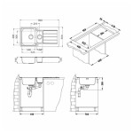 NERJAVNO POMIVALNO KORITO ALVEUS LINE MAXIM 10, SATIN 980X500 MM - slika 6