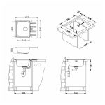 NERJAVNO POMIVALNO KORITO ALVEUS LINE MAXIM 60, SATIN 615X500 MM - slika 8