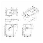 NERJAVNO POMIVALNO KORITO ALVEUS LINE MAXIM 70, SATIN 790X500 MM - slika 8
