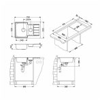 NERJAVNO POMIVALNO KORITO ALVEUS LINE MAXIM 70, SATIN 790X500 MM - slika 6