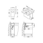 NERJAVNO POMIVALNO KORITO ALVEUS MONARCH KOMBINO 10 ANTHRACITE 217X437 MM - slika 4