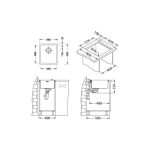 NERJAVNO POMIVALNO KORITO ALVEUS MONARCH QUADRIX 20 390X450X200 ANTRACIT - slika 4