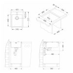 NERJAVNO POMIVALNO KORITO ALVEUS PURE 10, SATIN 405X525 MM - slika 6