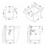 NERJAVNO POMIVALNO KORITO ALVEUS PURE 20, SATIN 465X525 MM - slika 6