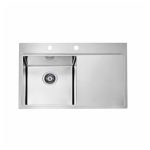 NERJAVNO POMIVALNO KORITO ALVEUS PURE 40, LEVI, SATIN 790X525 MM