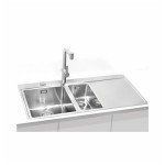NERJAVNO POMIVALNO KORITO ALVEUS PURE 60, LEVI, SATIN 980X525 MM - slika 2