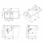NERJAVNO POMIVALNO KORITO ALVEUS PURE 60, LEVI, SATIN 980X525 MM - slika 3
