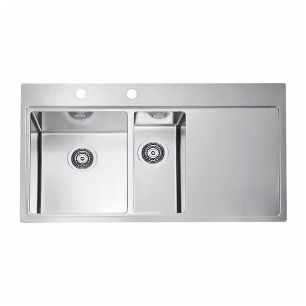 NERJAVNO POMIVALNO KORITO ALVEUS PURE 60, LEVI, SATIN 980X525 MM NERJAVNO POMIVALNO KORITO ALVEUS PURE 60, LEVI, SATIN 980X525 MM