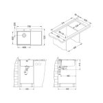 NERJAVNO POMIVALNO KORITO ALVEUS PURE UP 40, SATIN 790X525 MM, LEVI - slika 6