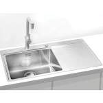 NERJAVNO POMIVALNO KORITO ALVEUS PURE UP 50, SATIN 860X525 MM LEVI - slika 7