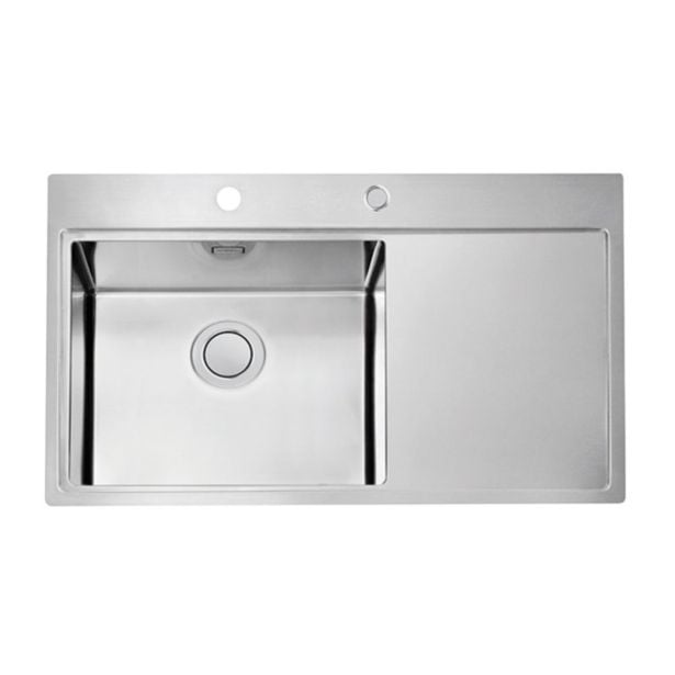 NERJAVNO POMIVALNO KORITO ALVEUS PURE UP 50, SATIN 860X525 MM LEVI NERJAVNO POMIVALNO KORITO ALVEUS PURE UP 50, SATIN 860X525 MM LEVI