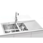 NERJAVNO POMIVALNO KORITO ALVEUS PURE UP 60, SATIN 980X525 MM LEVI - slika 7