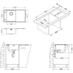 NERJAVNO POMIVALNO KORITO ALVEUS STRICTO 10 790X472 MM, LEVI - slika 8