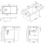 NERJAVNO POMIVALNO KORITO ALVEUS STRICTO 20 860X472 MM - slika 4