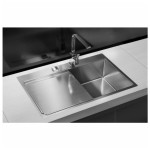 NERJAVNO POMIVALNO KORITO ALVEUS STYLUX 50, DESNI, SATIN 860X510 MM - slika 5