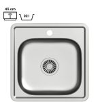 NERJAVNO POMIVALNO KORITO QUADRON JOE 110 INOX - slika 7