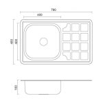 NERJAVNO POMIVALNO KORITO QUADRON LOUIS 111 INOX - slika 8
