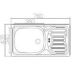 NERJAVNO POMIVALNO KORITO SINK SOLUTION NAPOLI SET Z ARMATURO - slika 8