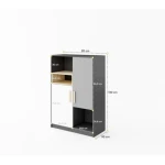 Nizka knjižna omara SIVKO . Nizka knjižna omara SIVKO je eleganten kos pohištva, ki popestri vaš prostor. Njen poseben dizajn vas bo navdušil, saj prinese