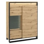 Nizka vitrina KVIN . Nizka vitrina KVIN je popolen kos pohištva, ki popestri vaš prostor. Narejena je iz laminirane plošče in kakovostnega kaljenega