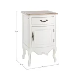 Nočna omarica 1A-1C JUSTINE . Nočna omarica JUSTINE, je eleganten kos pohištva, ki popestri vaš prostor. Narejena je iz pavlovnije s vrhom iz furnirja in