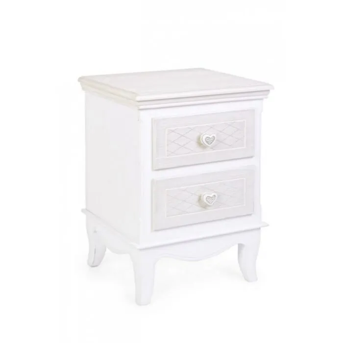 Nočna omarica 2C CHARLENE Nočna omarica 2C CHARLENE . Nočna omarica 2C CHARLENE je narejena iz MDF-ja in ima gumbe iz polismole. Gumbki pripomorejo k dodatni eleganci in