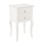 Nočna omarica 2C CLORINE . Nočna omarica 2C CLORINE v rustičnem slogu vas bo navdušila. Dobavljiva je v beli barvi z dodanim motivom cvetic. Narejena je iz