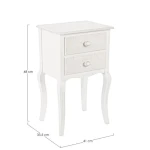 Nočna omarica 2C CLORINE . Nočna omarica 2C CLORINE v rustičnem slogu vas bo navdušila. Dobavljiva je v beli barvi z dodanim motivom cvetic. Narejena je iz