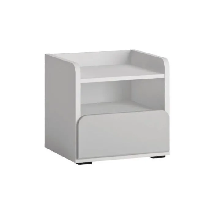 Nočna omarica ALBA Nočna omarica ALBA . Nočna omarica ALBA, je izdelana iz MDF-ja in opremljena z ABS robovi, združuje funkcionalnost in stil. V elegantni kombinaciji bele in