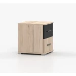 Nočna omarica DULE . Nočna omarica DULE je primerna za vsako spalnico. Narejena je iz trpežne laminirane plošče debeline 16 mm. Robovi so ABS. Je