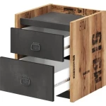 Nočna omarica FERGO . Nočna omarica FERGO je primerna za vsako spalnico. Je elegantnega izgleda in modernih linij. Ima dva priročna predala. Nočna omarica