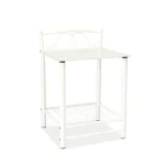 Nočna omararica JANJA je odlične kvalitete. Enostavna za montažo. Izdelana in stekla in kovine, narejena v EU. Barva: - bela / bela Dimenzije: - širina: 49