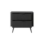 Nočna omarica LILJA - črna . Nočna omarica LILJA - črna, je eleganten kos pohištva, ki popestri vaš prostor. Narejena je iz odličnih materialov v črni