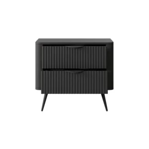 Nočna omarica LILJA - črna . Nočna omarica LILJA - črna, je eleganten kos pohištva, ki popestri vaš prostor. Narejena je iz odličnih materialov v črni