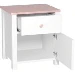 Nočna omarica LINA . Nočna omarica LINA je omarica s predalom in vrati, zlila se bo v vsak prostor. Material: - Laminirana plošča - ABS robovi - Plastični