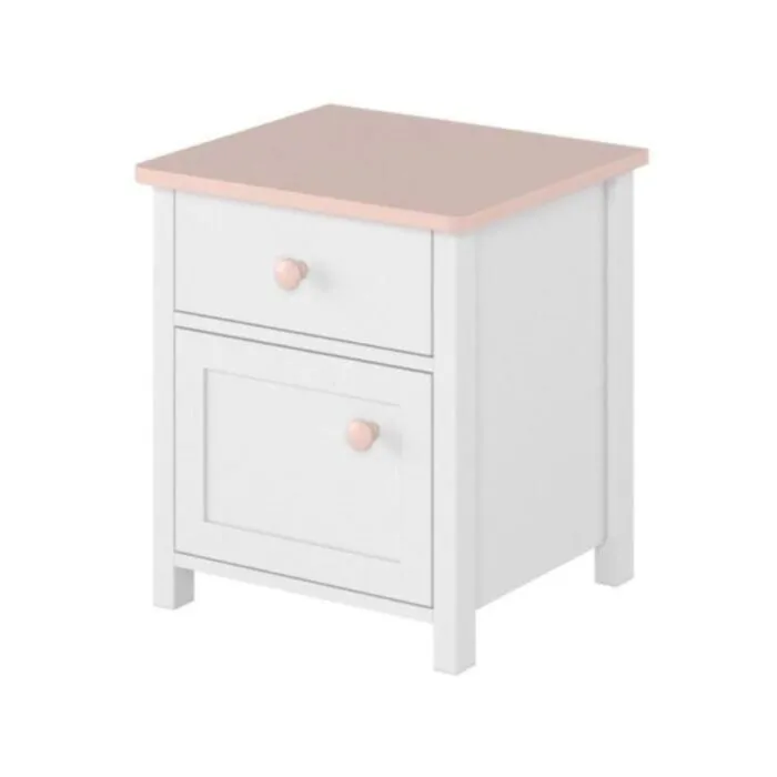 Nočna omarica LINA Nočna omarica LINA . Nočna omarica LINA je omarica s predalom in vrati, zlila se bo v vsak prostor. Material: - Laminirana plošča - ABS robovi - Plastični