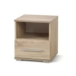 Nočna omarica MILICA2 je klasična omarica iz kvalitetnih materialov. Dimenzije: - D: 39 cm x G: 40 cm x V: 44 cm Material: - Laminat / visoki sijaj / robovi