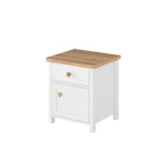 Nočna omarica MOLLY . Nočna omarica MOLLY se poda v vsak prostor s svojo eleganco in prefinjenostjo. Omarica ima prostoren predal ter vrata. Narejena je iz