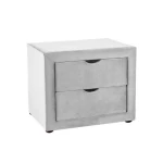 Nočna omarica STANAJA 2 . Nočna omarica STANAJA 2 je narejena iz kvalitetnih materialov, oblečena v nežno blago podobno žametu. Dobavljiva je v več