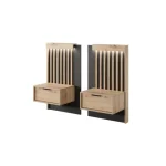 Nočna omarica TINAJA . Elegantna in moderna nočna omarica TINAJA, je narejena iz odličnih materialov v barvi artisan hrast s kombinacijo antracit. Narejena